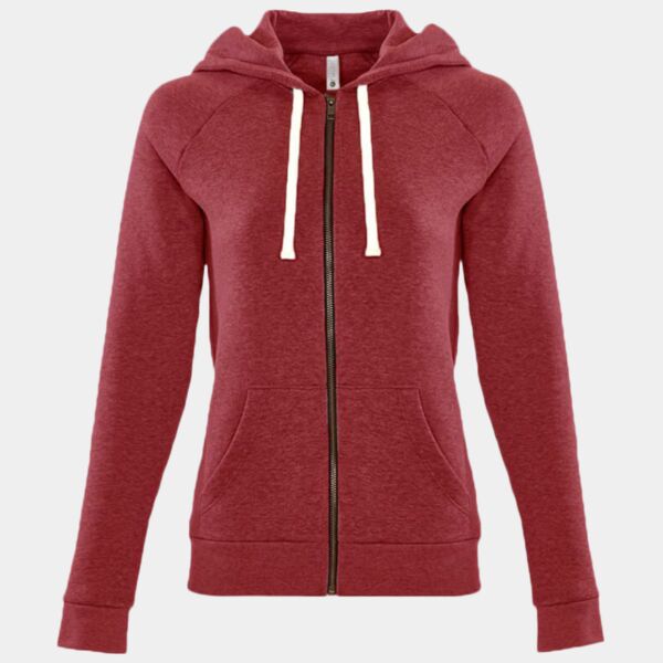 Women's Malibu Raglan Full-Zip Hoodie Sweatshirt Thumbnail